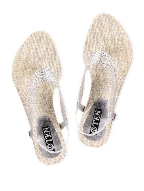Silver jute sandals - 1180928 - Very Small Image - 1