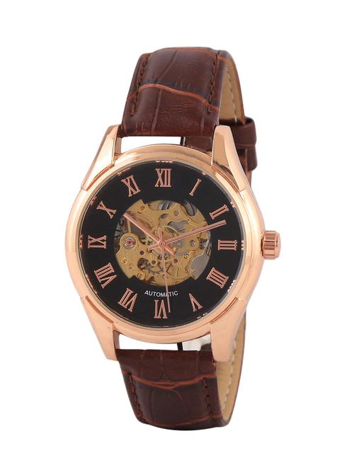 Timebre Black Gold Anitiquity Skeleton Automatic Watch - 11817248 - Very Small Image - 1