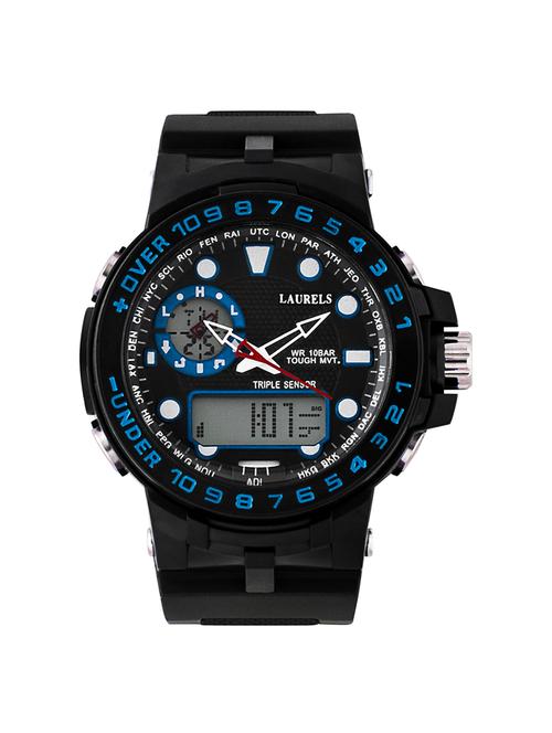 black leatherette sports watch - 11818527 - Very Small Image - 1