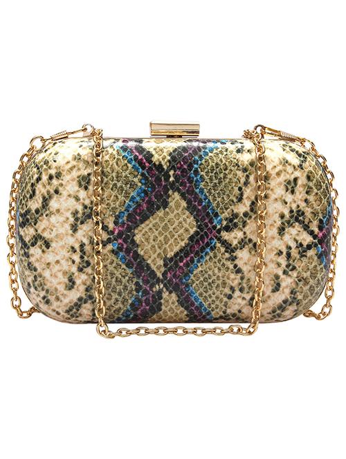 multi colored leatherette textured clutch - 11828287 - Very Small Image - 1