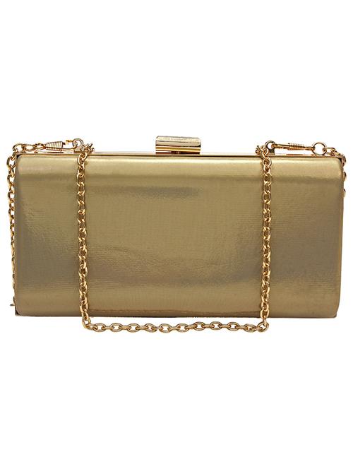 solid gold leatherette clutch - 11828292 - Very Small Image - 1