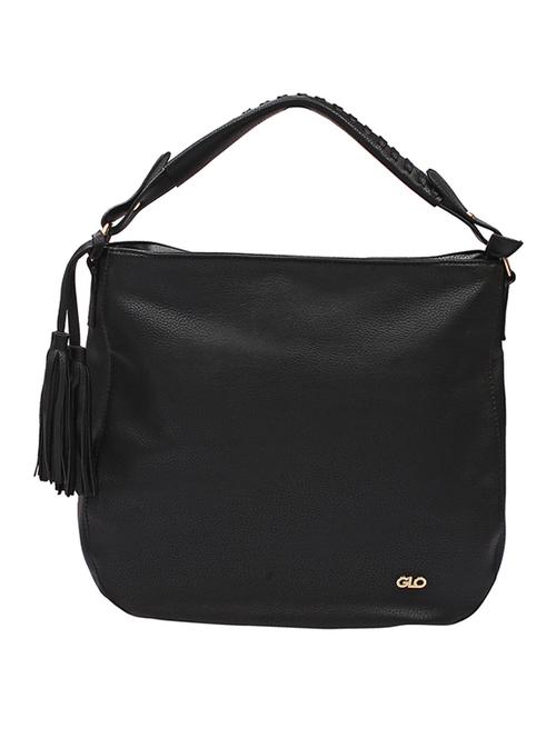 solid black leatherette handbag - 11828314 - Very Small Image - 1