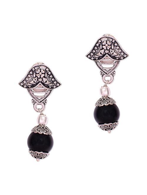 black metal drop earring - 11831818 - Very Small Image - 1