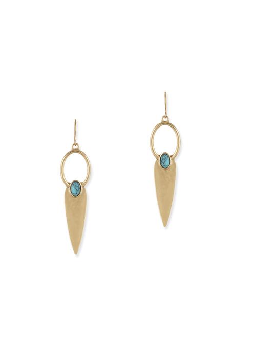 blue metal drop earring - 11835222 - Very Small Image - 1