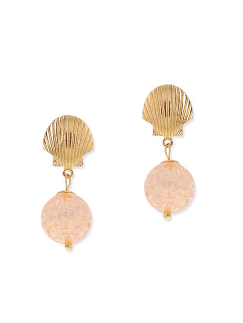 gold metal drop earring - 11835259 - Very Small Image - 1