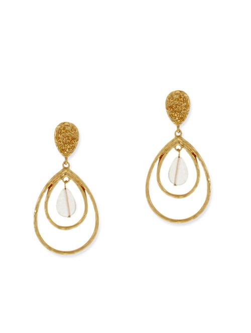 gold metal drop earring - 11835260 - Very Small Image - 1