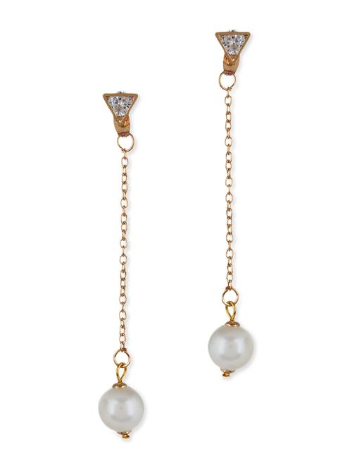 gold metal drop earring - 11835346 - Very Small Image - 1
