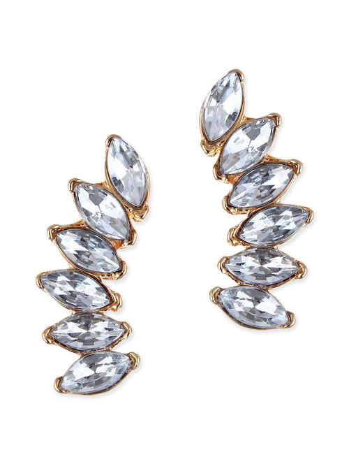 white metal cuff earrings - 11835351 - Very Small Image - 1