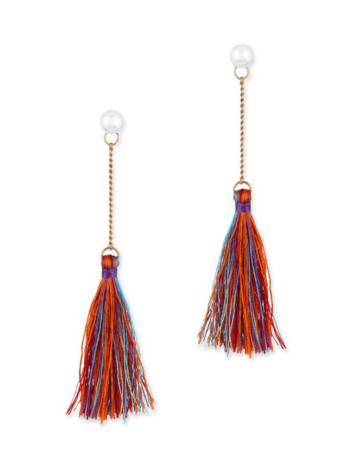 multi colored metal drop earrings - 11835364 - Very Small Image - 1