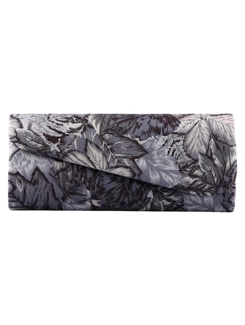 grey leatherette printed clutch - 11835581 - Very Small Image - 1