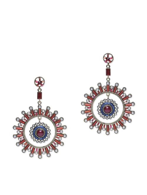 multicolored patterned boho chic earrings - 1185375 - Very Small Image - 1
