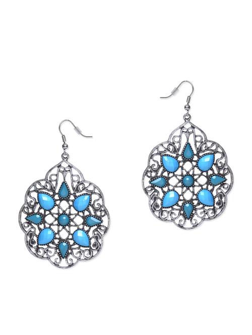 silver patterned bohemian earrings - 1185409 - Very Small Image - 1