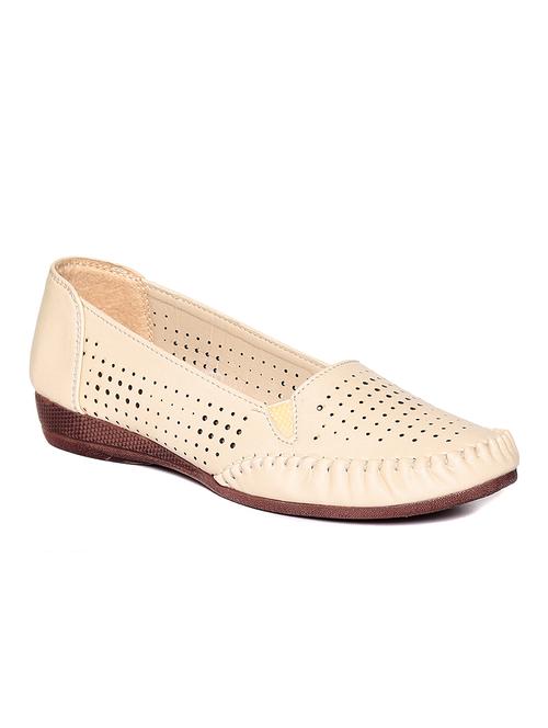 beige faux leather slip on loafers - 11856841 - Very Small Image - 1