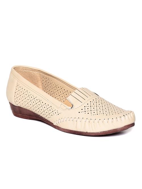 beige faux leather slip on loafers - 11856844 - Very Small Image - 1