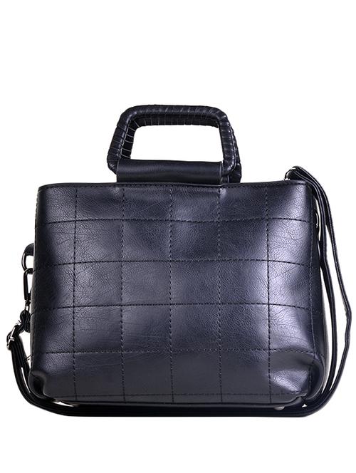 solid black leatherette handbag - 11856913 - Very Small Image - 1