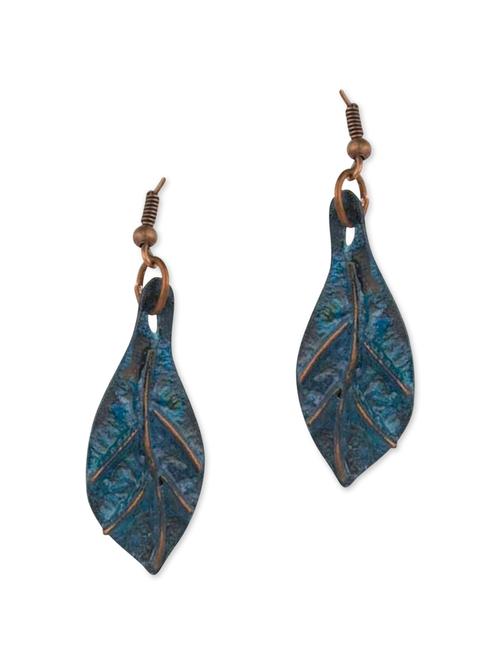 blue copper drop earring - 11857206 - Very Small Image - 1