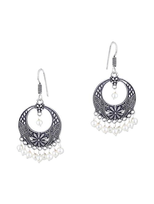 silver embellished metal earrings - 11857462 - Very Small Image - 1