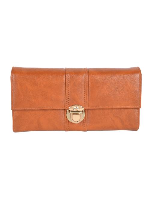 brown leatherette (pu clutch - 11857901 - Very Small Image - 1