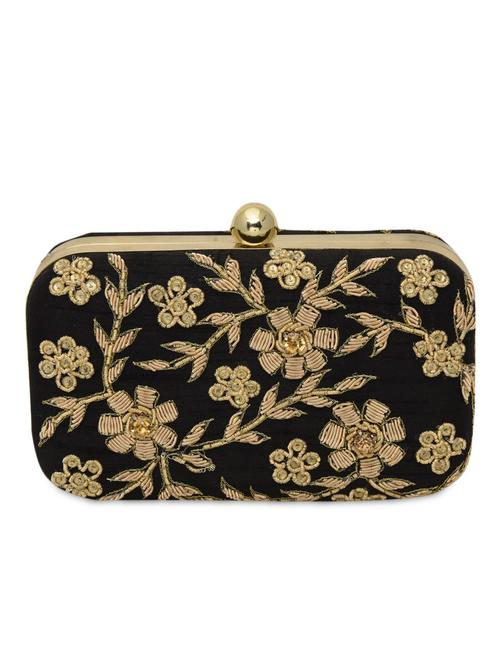 black embellished polyester box clutch - 1185999 - Very Small Image - 1