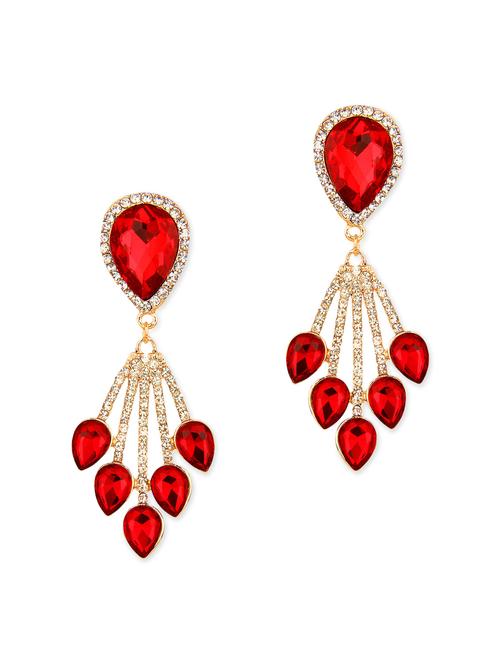 red metal drop earring - 11860571 - Very Small Image - 1