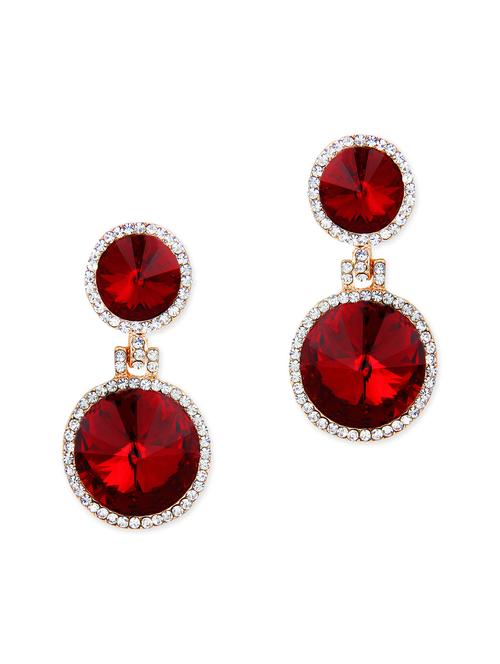 red metal drop earring - 11860582 - Very Small Image - 1