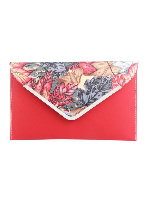 red leatherette clutch - 11865250 - Very Small Image - 1