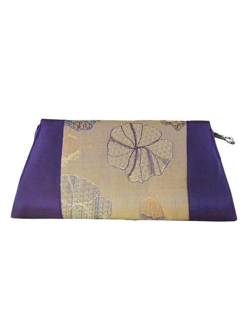 purple silk clutch - 11866059 - Very Small Image - 1