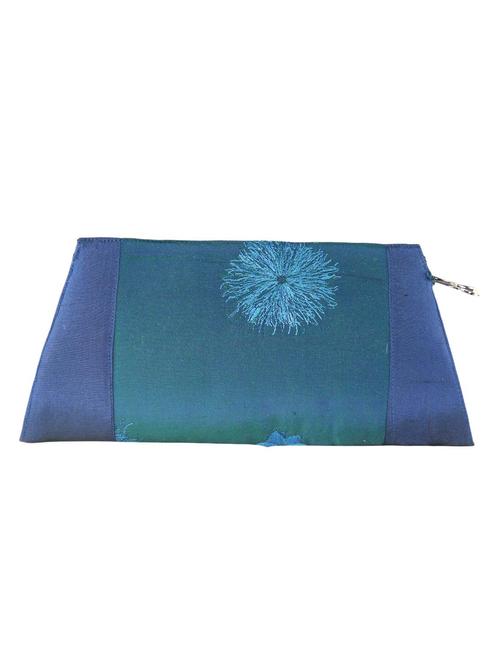 blue silk clutch - 11866060 - Very Small Image - 1