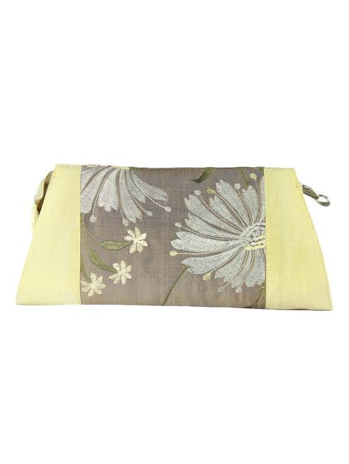 yellow silk clutch - 11866061 - Very Small Image - 1