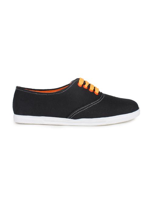 black canvas laceup sneakers - 11866267 - Very Small Image - 1