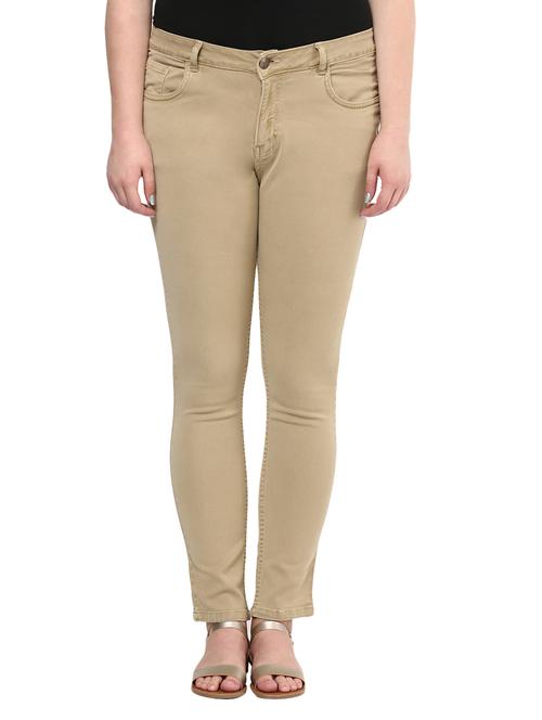 beige cotton jeans - 11872380 - Very Small Image - 1