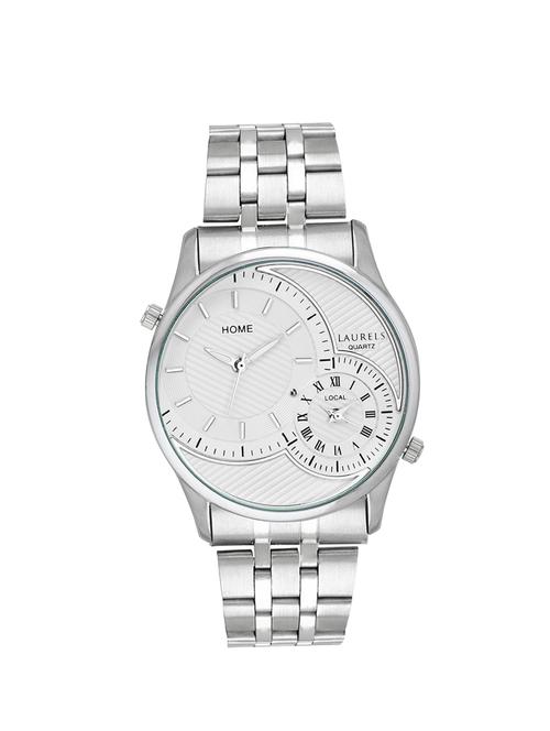 laurels aristocrat 4 analog white dial men's watch - lo-ast-401 - 11873906 - Very Small Image - 1