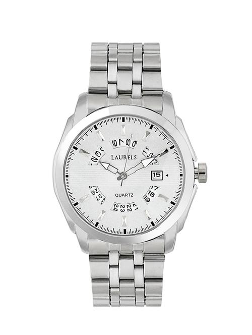 laurels aristocrat 5 analog silver dial men's watch - lo-ast-501 - 11873908 - Very Small Image - 1