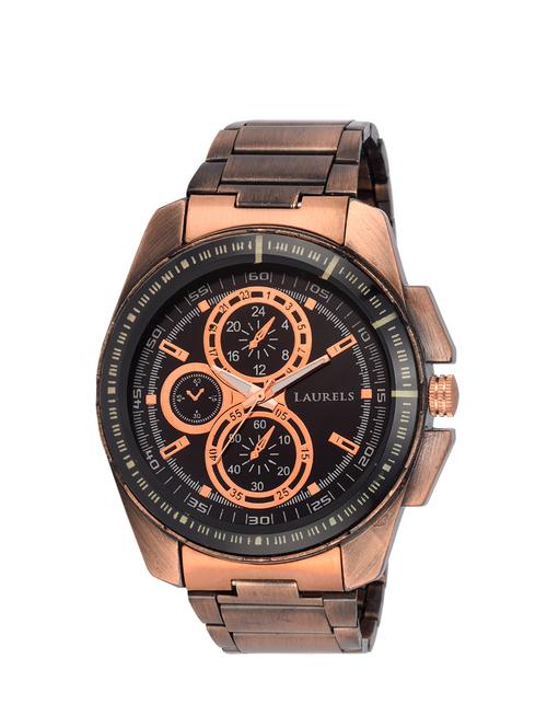 laurels copper analog black dial men's watch - lo-cp-020505m - 11873926 - Very Small Image - 1