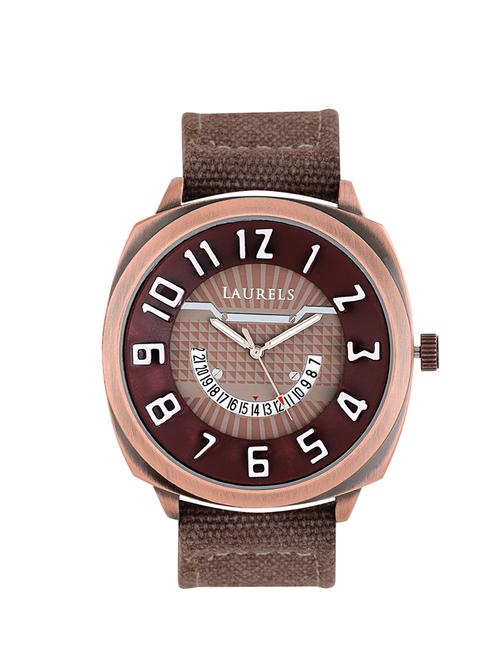 laurels hugo analog brown dial men's watch - lo-hg-105 - 11874003 - Very Small Image - 1