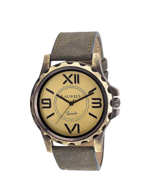 laurels roadster 3 analog brass dial men's watch - lo-rds-304 - 11874157 - Very Small Image - 1