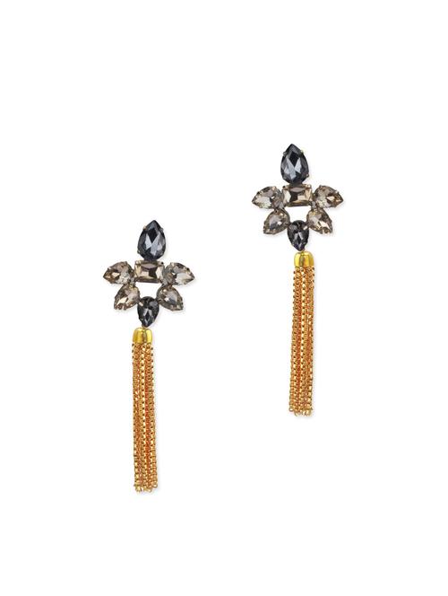 grey and golden stone earrings - 11875387 - Very Small Image - 1