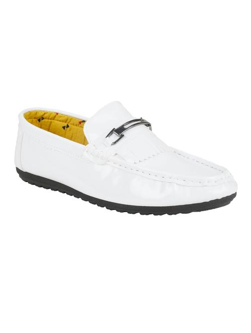 white pu slip on loafers - 11876566 - Very Small Image - 1