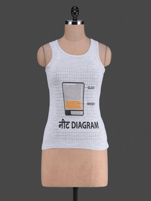 grey glass printed racerback t-shirt - 1188077 - Very Small Image - 1