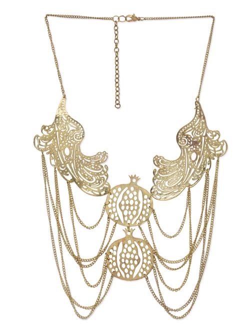 gold filigree chained necklace - 1188616 - Very Small Image - 1