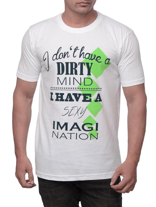 white cotton printed t-shirt - 11899142 - Very Small Image - 1