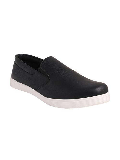 black leatherette casual slipon - 11899934 - Very Small Image - 1