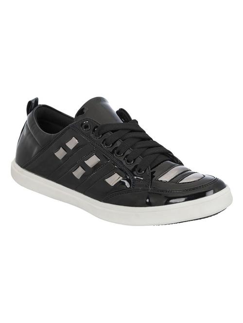 black synthetic lace up sneakers - 11899997 - Very Small Image - 1