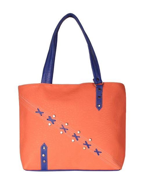 orange leatherette handbag - 11901835 - Very Small Image - 1