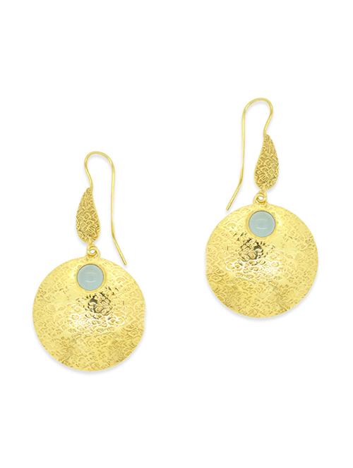 gold brass drop earring - 11902246 - Very Small Image - 1