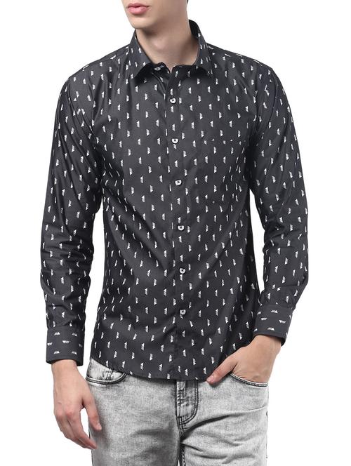 black cotton casual shirt - 11902368 - Very Small Image - 1