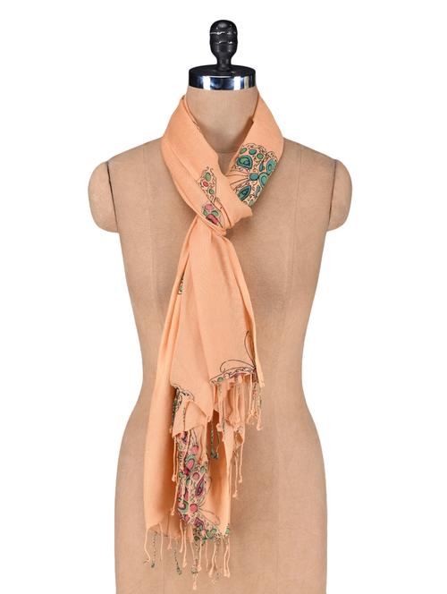 orange printed butterfly scarf - 1190490 - Very Small Image - 1