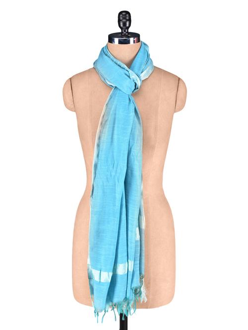 blue plain dupatta - 1190510 - Very Small Image - 1