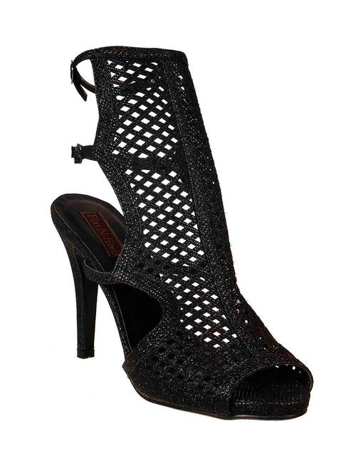 black cut work synthetic sandal - 11906959 - Very Small Image - 1