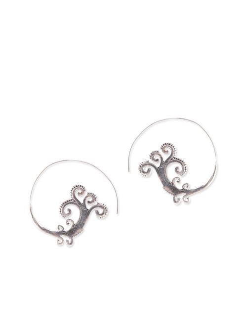 Diva Walk silver hoop earrings - 11910083 - Very Small Image - 1